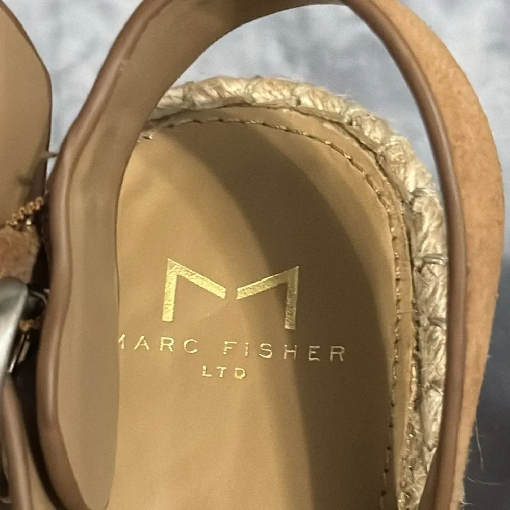 Marc Fisher Mlandela Suede and Raffia Platforms